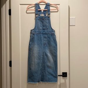 Madewell Denim Overall Midi Dress, Sz 2